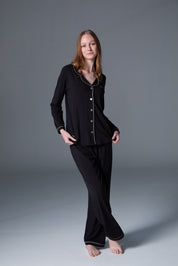 Cozy PJ | AlgaKnit - Black/Taupe