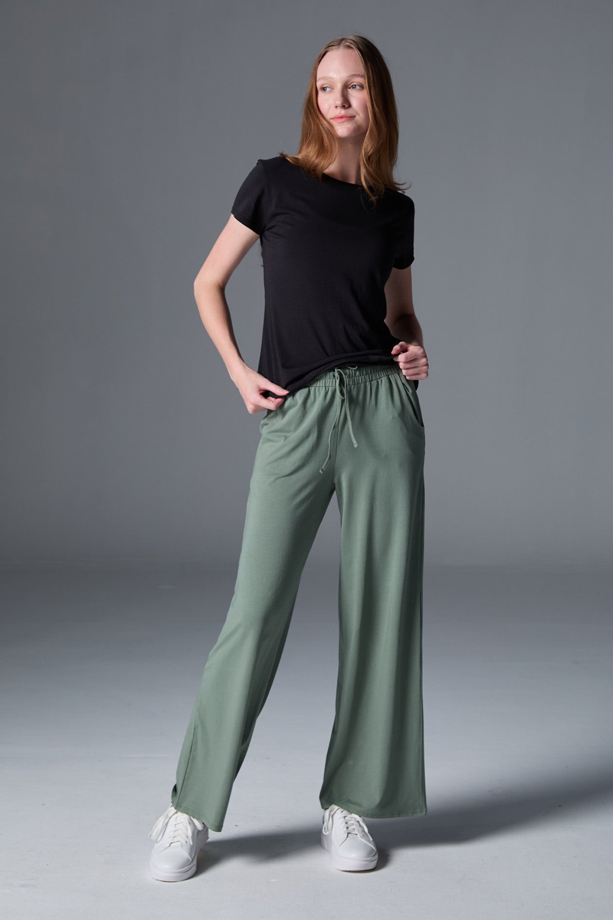 Everyday Palazzo | AlgaKnit - Forest Green