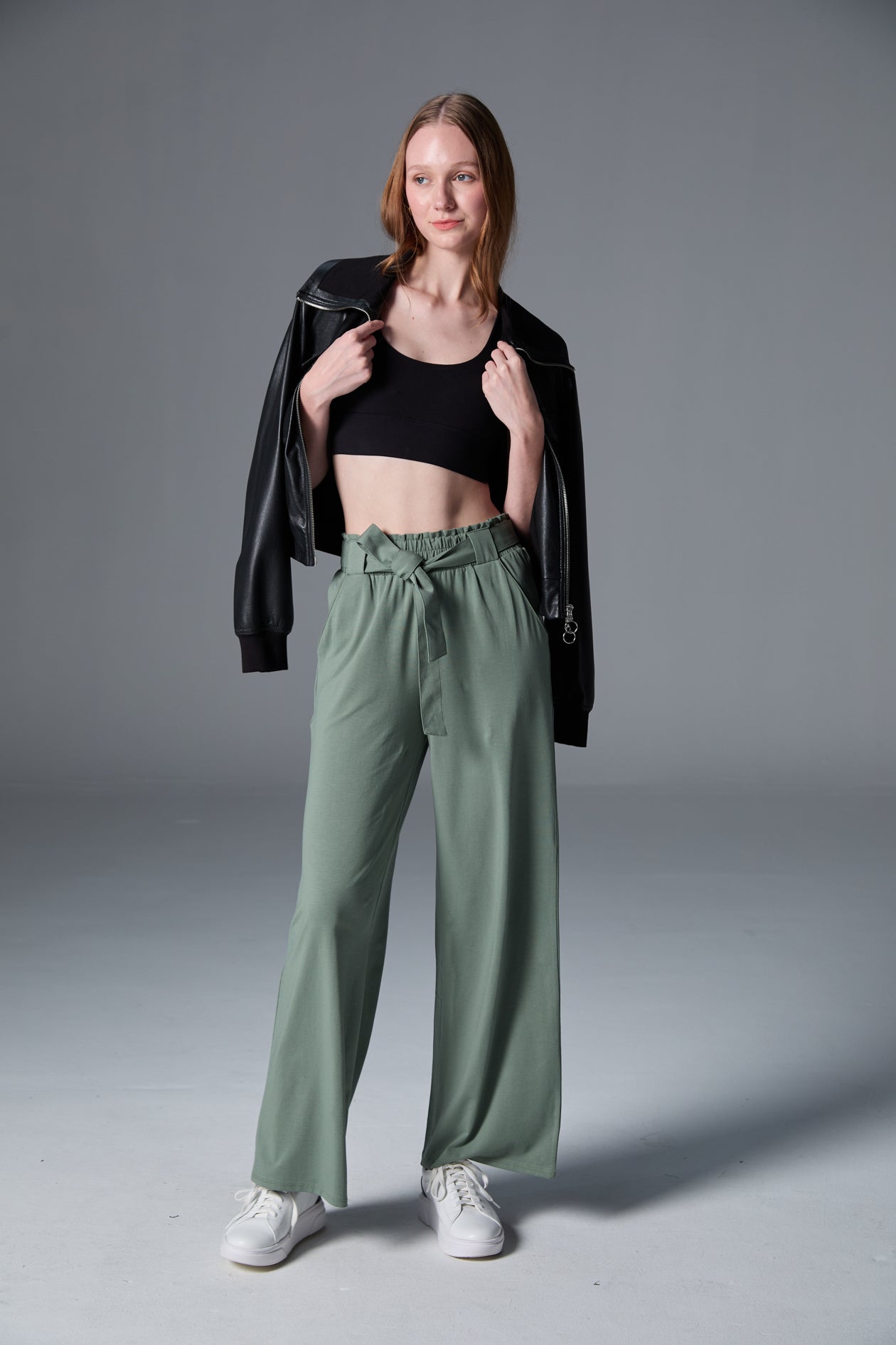Night Palazzo | AlgaKnit - Forest Green