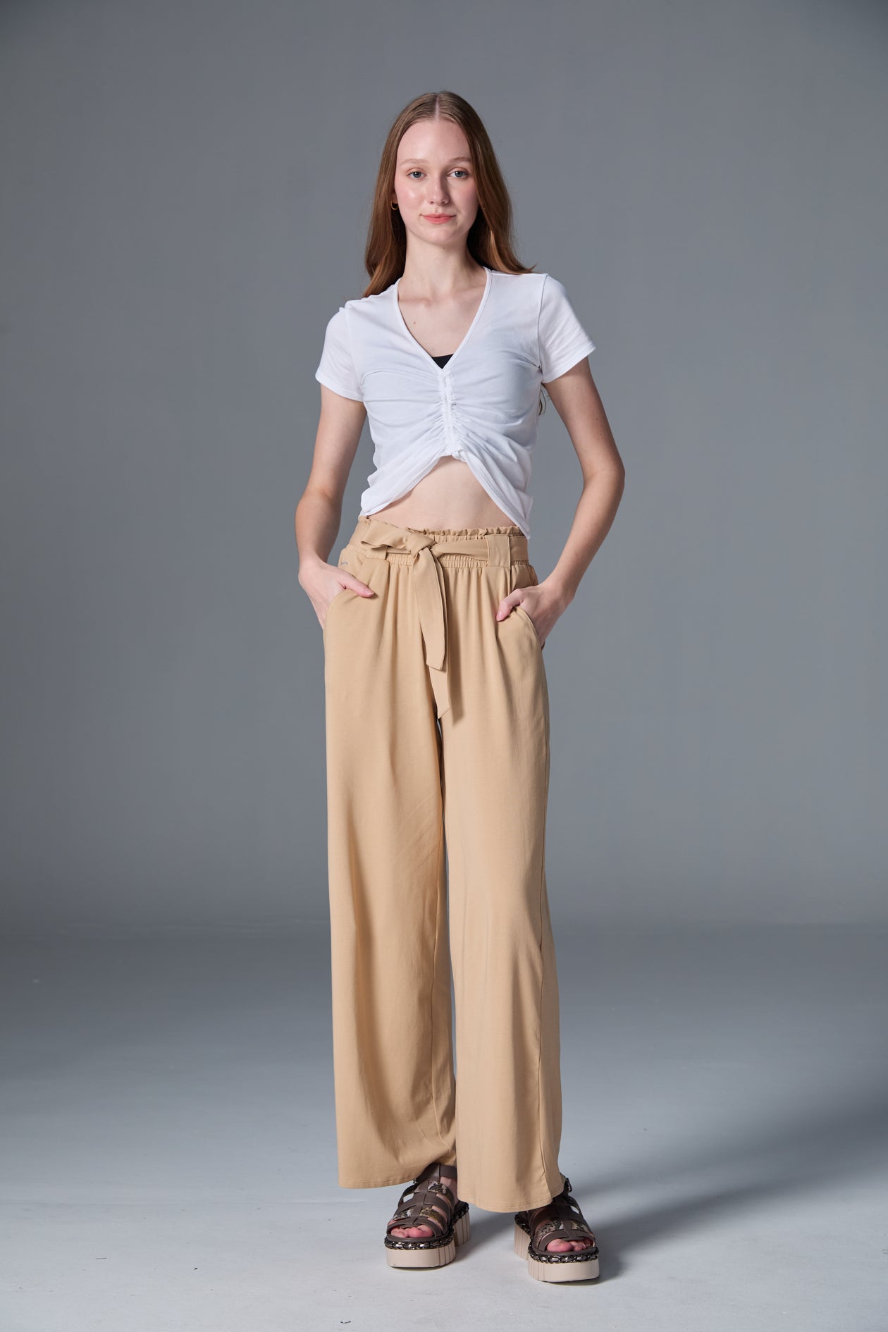 Night Palazzo | AlgaKnit - Sand Cream