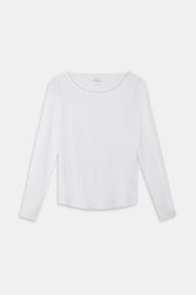 Clea Long Sleeve Tee | AlgaKnit - White