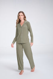 Cozy PJ | AlgaKnit - Camo Green / Core Light