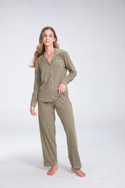 Cozy PJ | AlgaKnit - Camo Green / Core Light