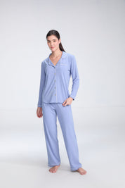 Cozy PJ | AlgaKnit - Rain Cloud / Light Bone