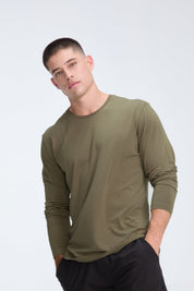 Super Soft Long Sleeve Tee | AlgaKnit - Camo Green