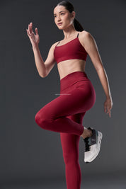 High Waist Pant | FLŌ - Dark Cherry