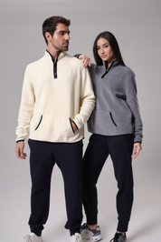 U.N.I. Sherpa Sweatshirt - White Chalk