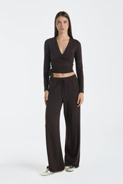 Everyday Palazzo | AlgaKnit - Dark Chocolate