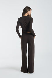 Everyday Palazzo | AlgaKnit - Dark Chocolate