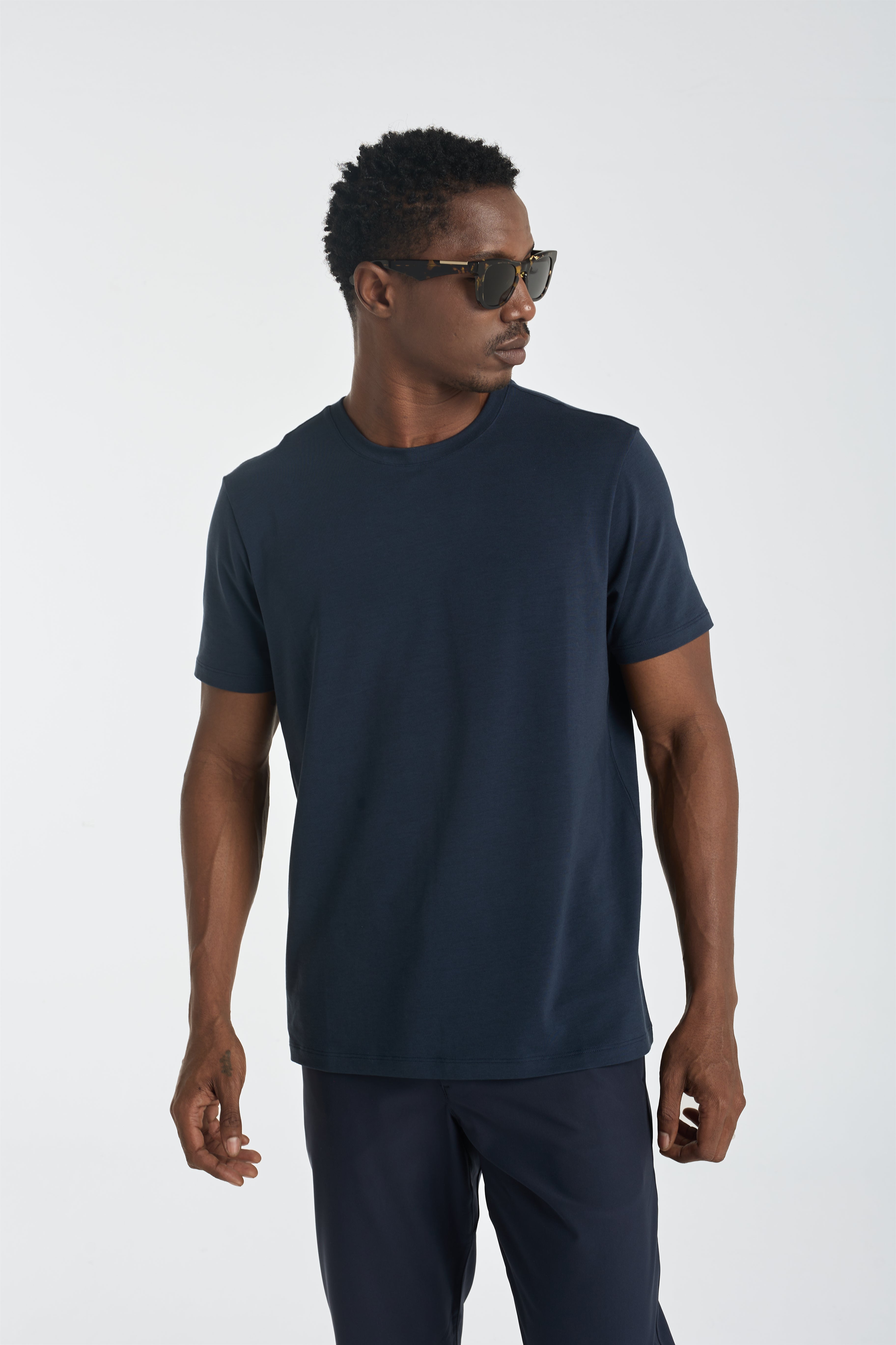 The Essential Tee | AlgaKnit - Nautic Blue