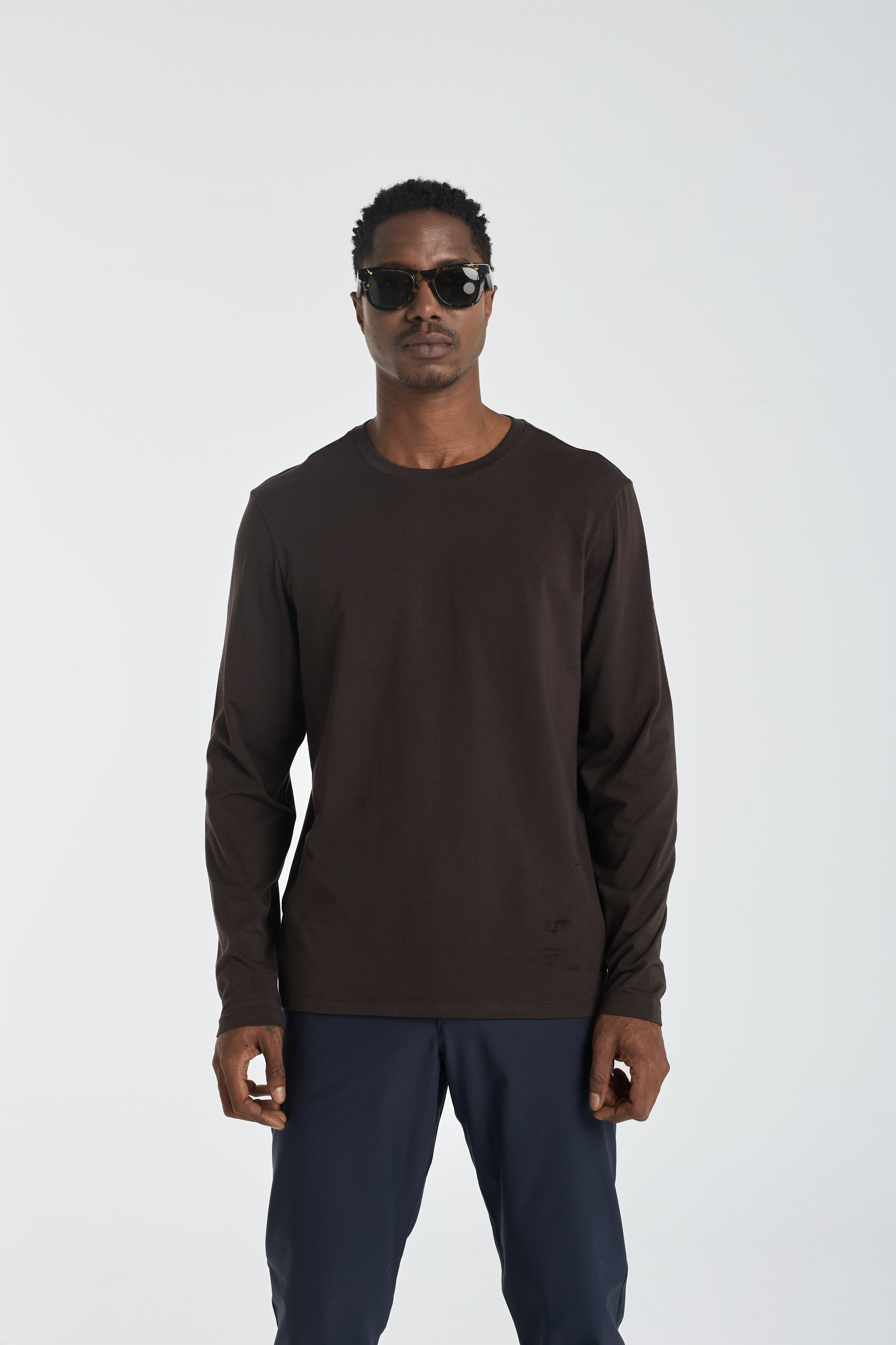 The Essential Long Sleeve Tee - Dark Chocolate