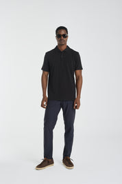 Cloud polo shirt | Algaknit - Black