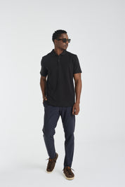 Cloud polo shirt | Algaknit - Black