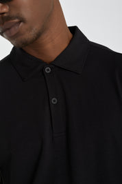 Cloud polo shirt | Algaknit - Black