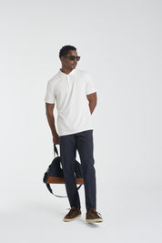 Cloud polo shirt | Algaknit - White