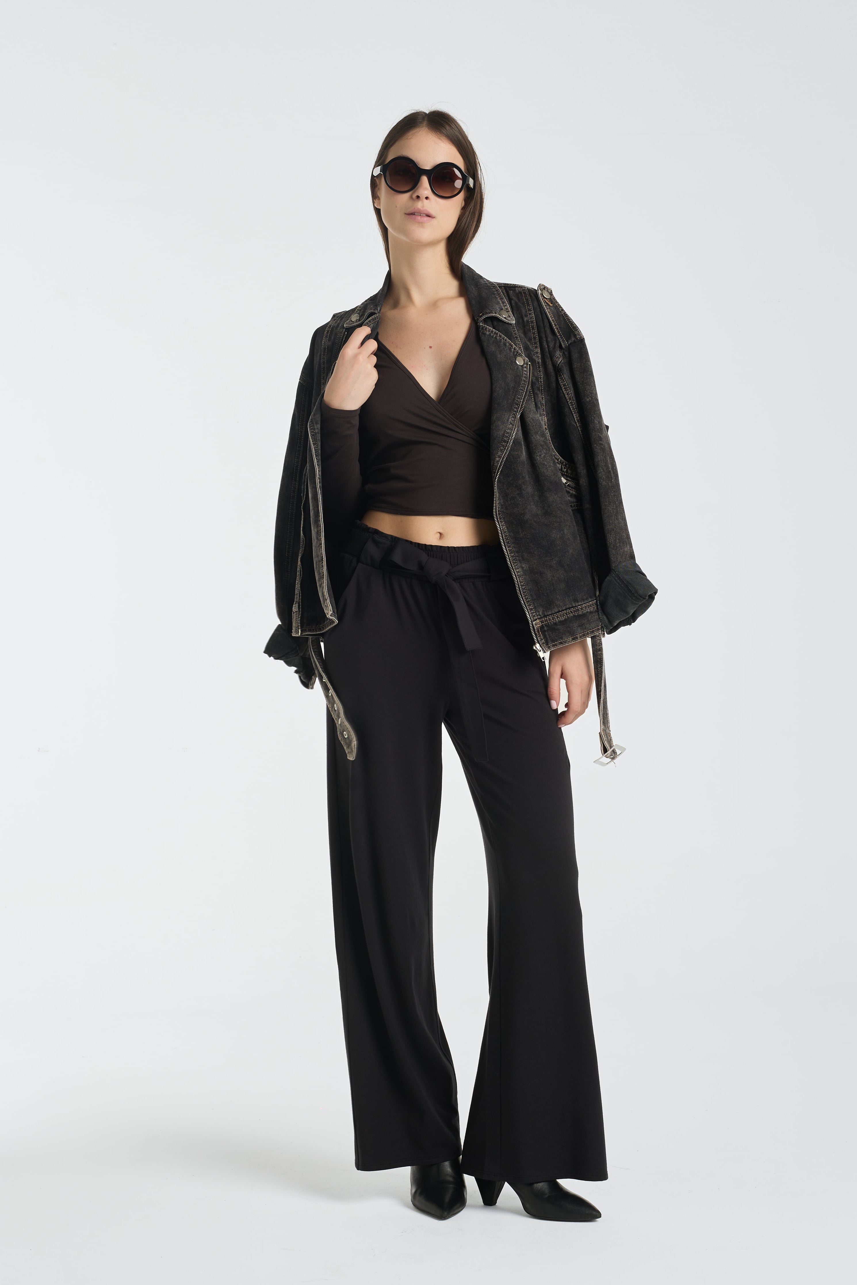 Night Palazzo | AlgaKnit - Black