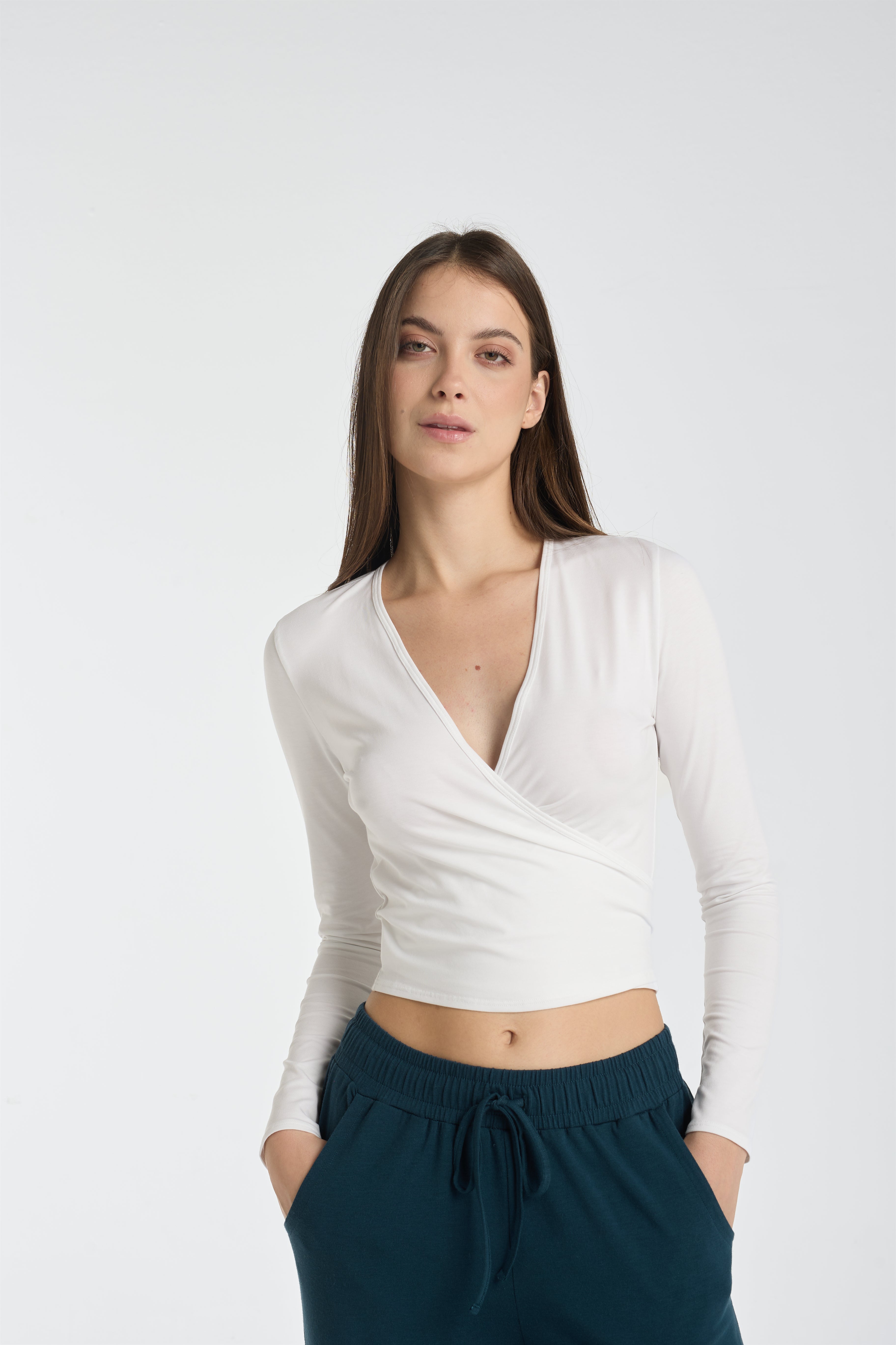 Lazo crop tee | Algaknit - White