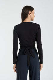 Lazo crop tee | Algaknit - Black