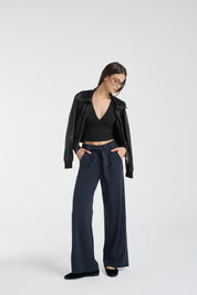 Lazo crop tee | Algaknit - Black