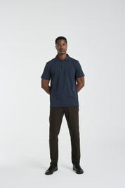 Cloud polo shirt | Algaknit - Nautic Blue