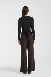 Night Palazzo | AlgaKnit - Dark Chocolate