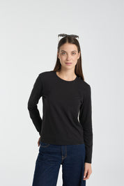 Everyday Long Sleeve Tee | AlgaKnit - Black