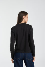 Everyday Long Sleeve Tee | AlgaKnit - Black