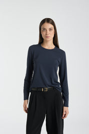 Everyday Long Sleeve Tee | AlgaKnit - Nautic Blue
