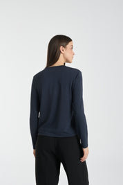 Everyday Long Sleeve Tee | AlgaKnit - Nautic Blue