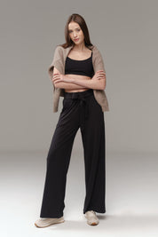 Night Palazzo | AlgaKnit - Dark Chocolate
