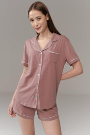 Sunshine PJ | AlgaKnit - Chestnut/White