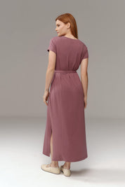 Tara Long Dress | AlgaKnit - Malva