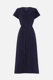 Tara Long Dress | AlgaKnit - Marino Blue