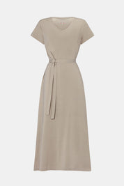 Tara Long Dress | AlgaKnit - Taupe
