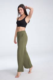 Everyday Palazzo | AlgaKnit - Camo Green
