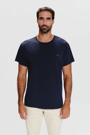 Graphic Oversize Super Soft tee | Algaknit - Marino Blue