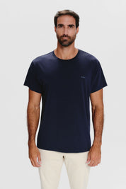 Graphic Oversize Super Soft tee | Algaknit - Manifesto Marino Blue