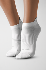 High Performance Running Socks 1" - White