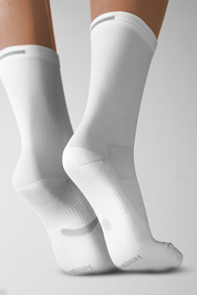 High Performance Running Socks // 3.5" Anklets - White