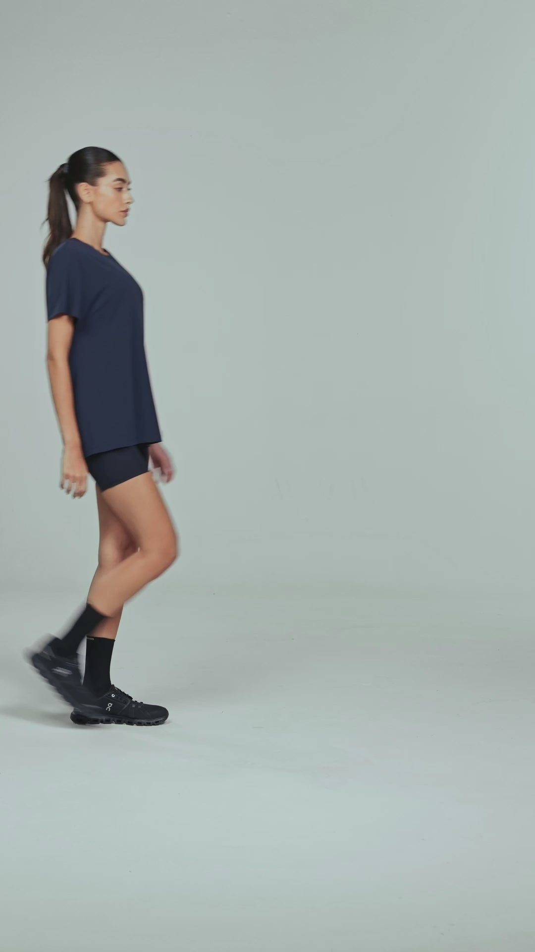 Graphic Oversize Super Soft tee | Algaknit - Manifesto Marino Blue