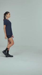 Graphic Oversize Super Soft tee | Algaknit - Manifesto Marino Blue