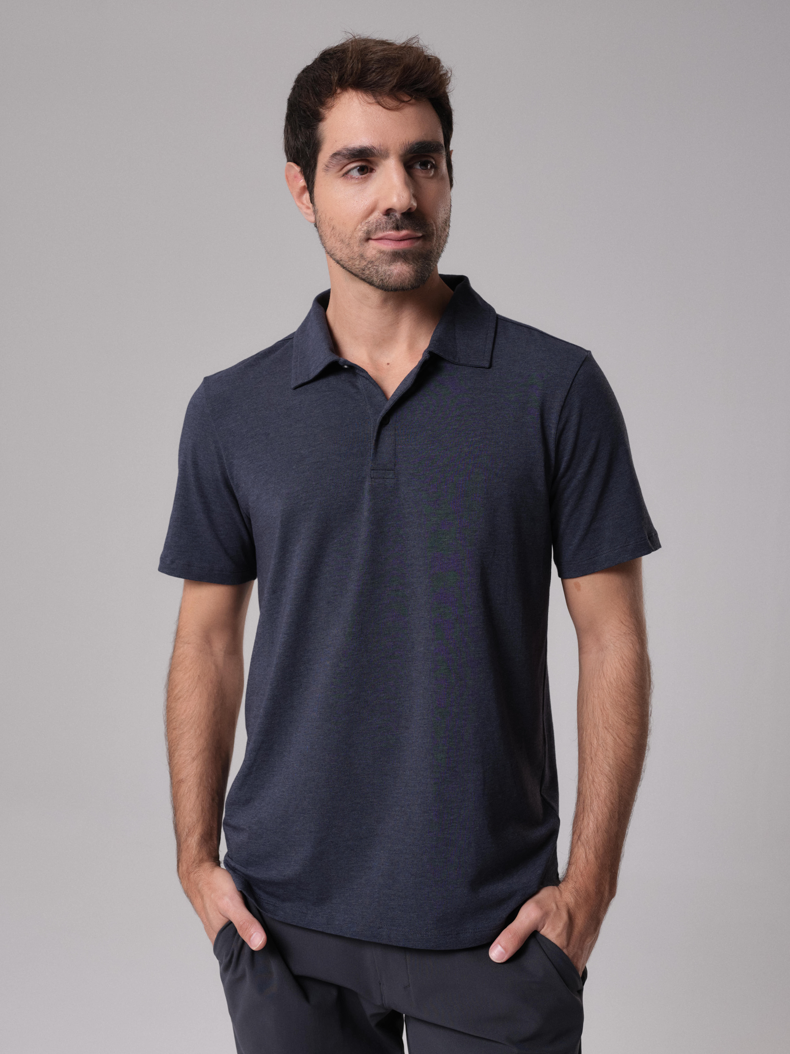 Cloud Polo Shirt - HTR Navy