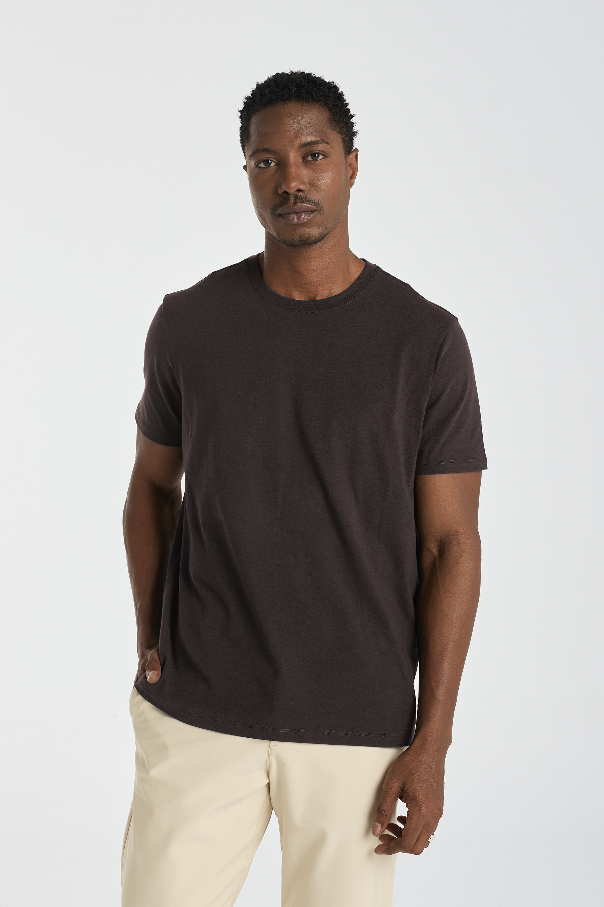 The Essential Tee | AlgaKnit - Dark Chocolate