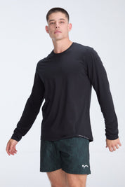 Super Soft Long Sleeve Tee | AlgaKnit - Black