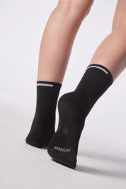 High Performance Running Socks // 6.0" Crew - Black